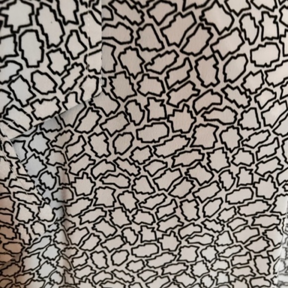 Vintage Oversized padded blouse with black and white patterns - Picture 3 of 4